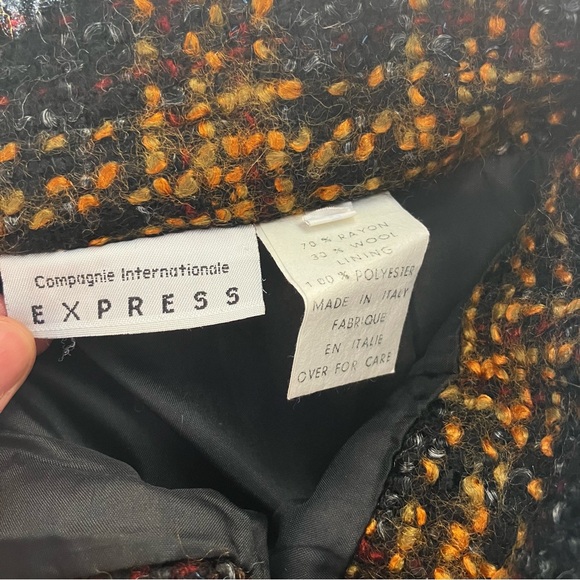 Vintage Compagnie Internationalonale Expresss Wool Plaid Skirt - Picture 7 of 7